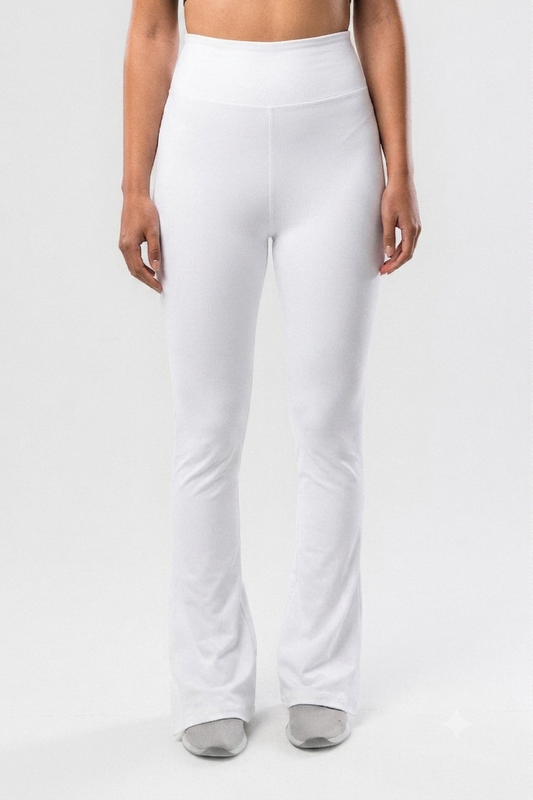 White Lounge Like A Llama Flared Pants
