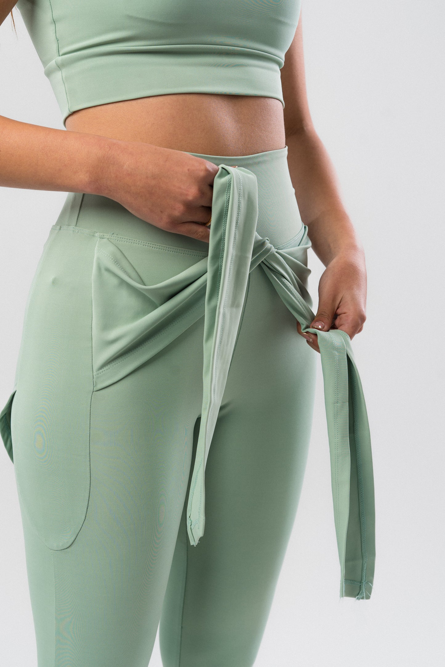 Mint Hipster Tie Dye Semi Modest Leggings