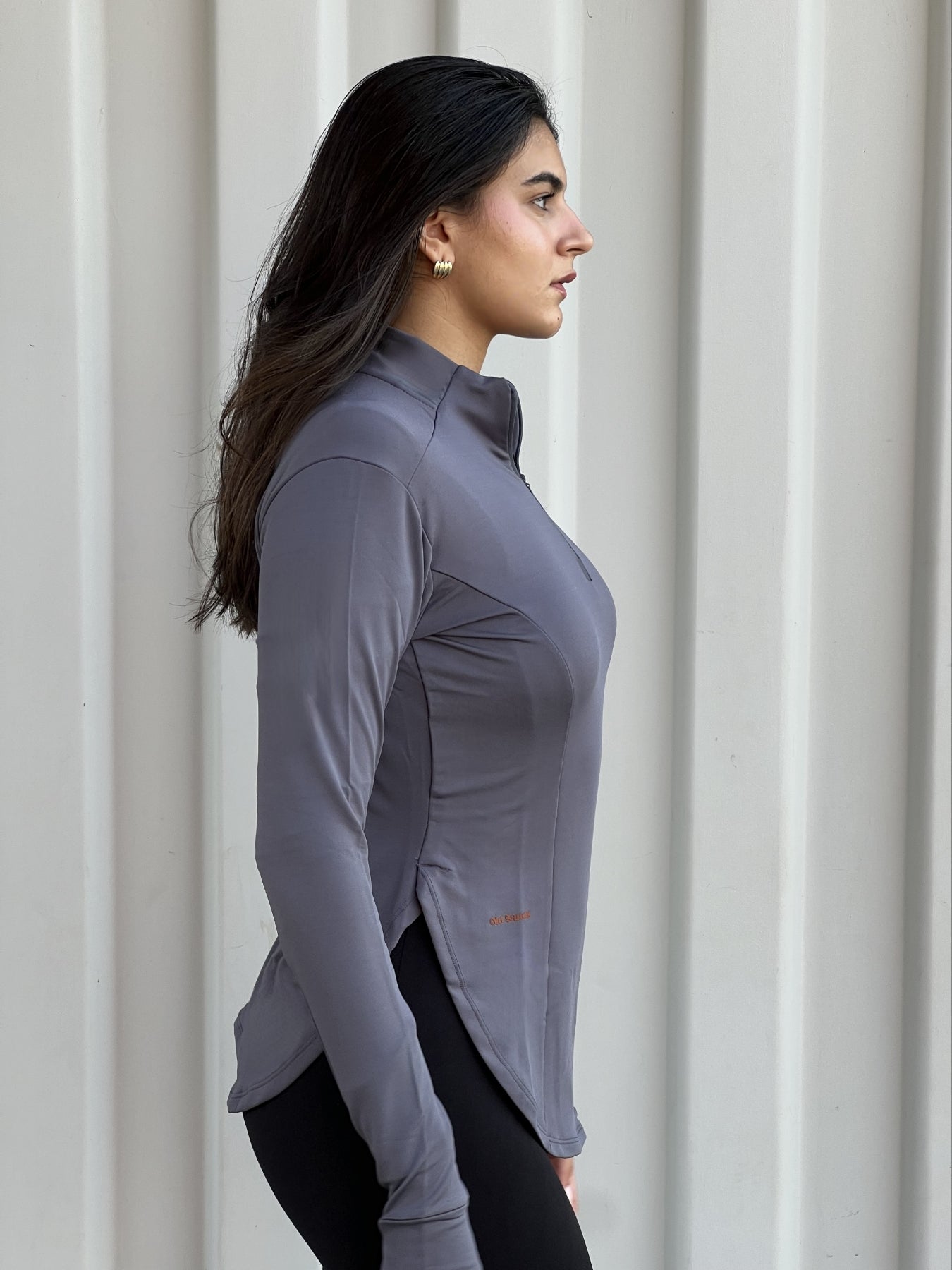 The Grey Sculpt Half Zip Top