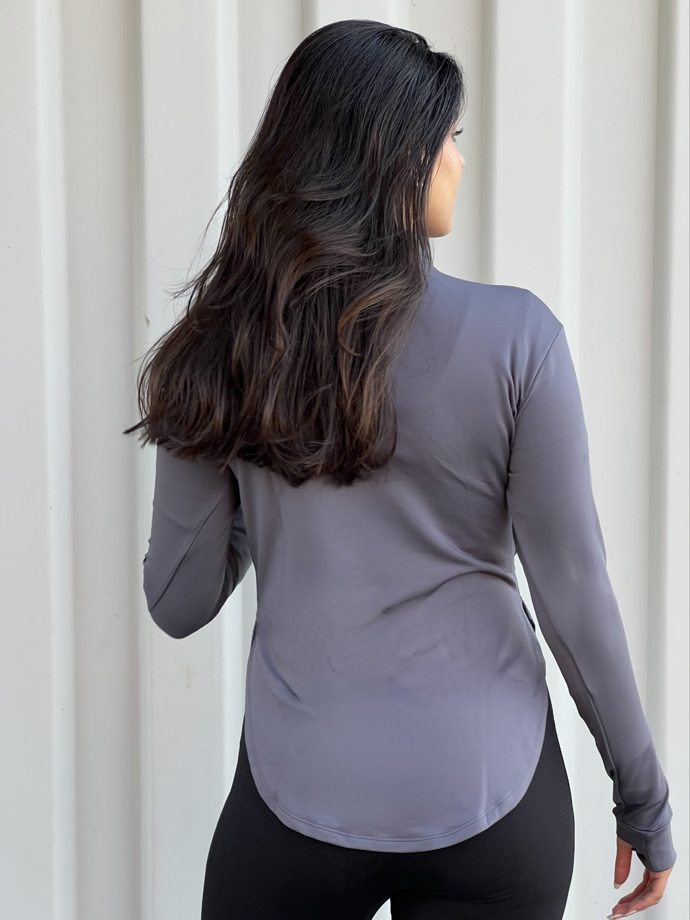 The Grey Sculpt Half Zip Top