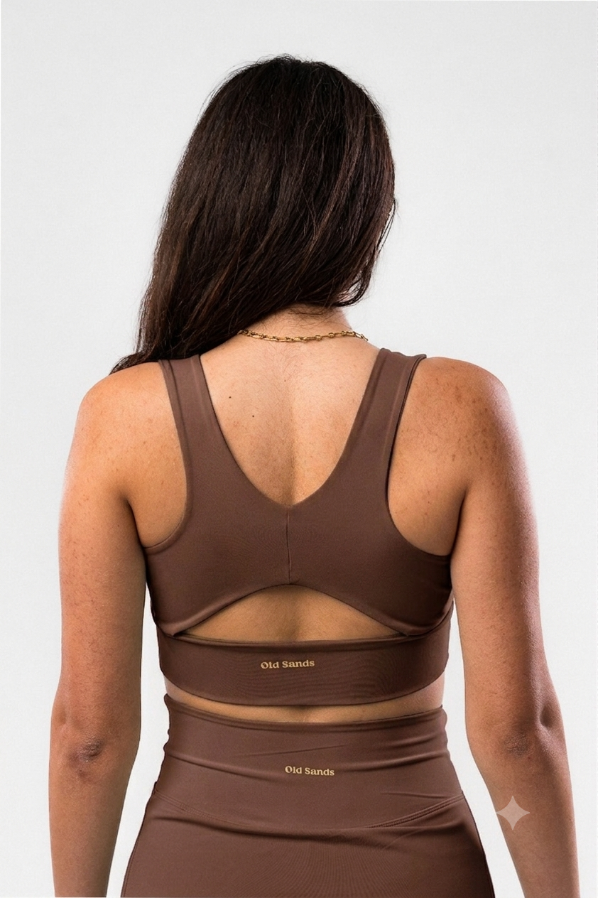 Brown Bounce With Me Sports Bra