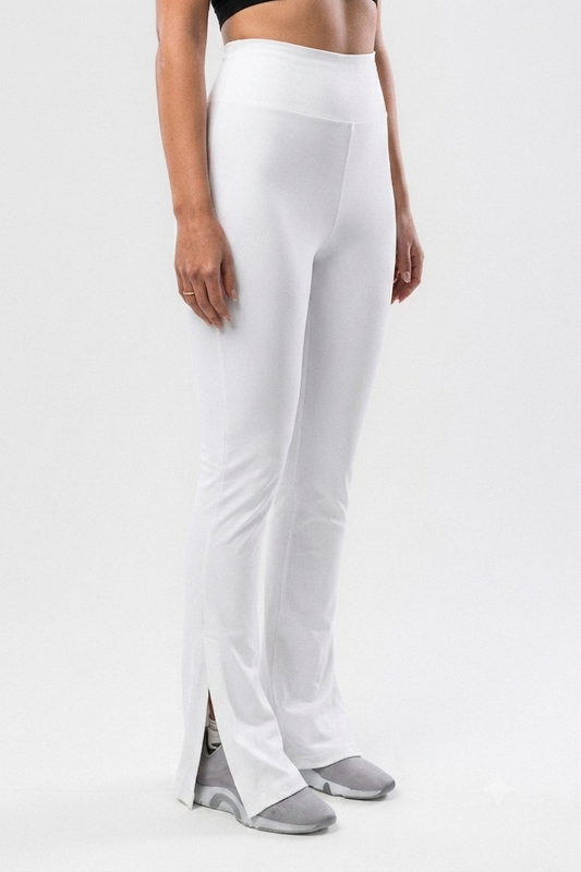 White Lounge Like A Llama Flared Pants