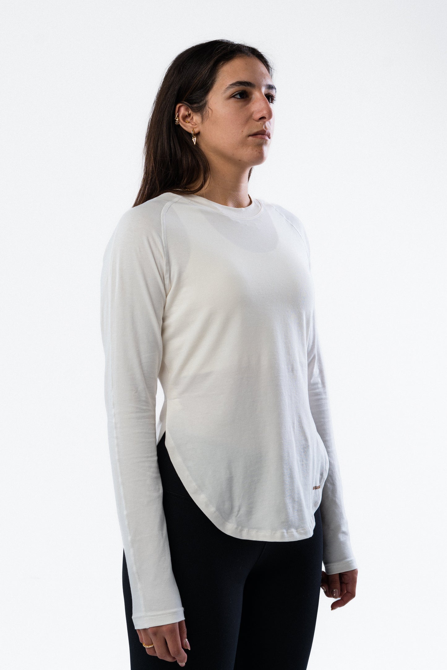 White Thumb Up Long Sleeve T Shirt