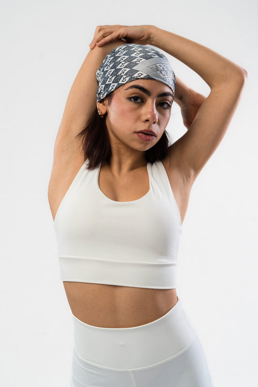 White Bounce With Me Sports Bra